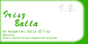irisz balla business card